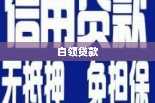 上街白领贷款