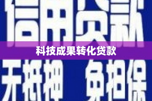 上街科技成果转化贷款