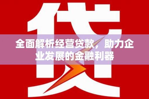 上街全面解析经营贷款，助力企业发展的金融利器