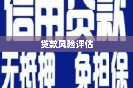 上街贷款风险评估