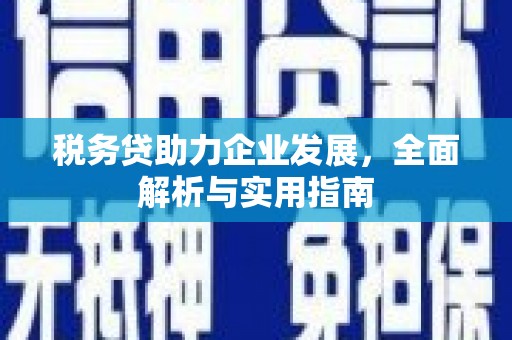 上街税务贷助力企业发展，全面解析与实用指南