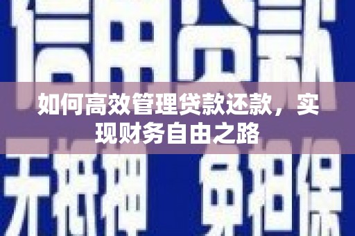 上街如何高效管理贷款还款，实现财务自由之路