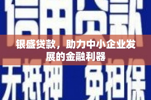 上街银盛贷款，助力中小企业发展的金融利器