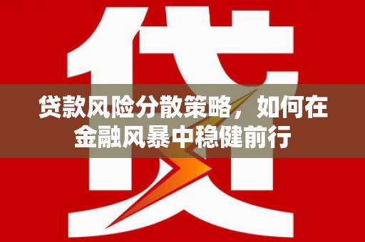 上街贷款风险分散策略，如何在金融风暴中稳健前行
