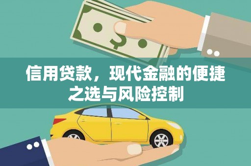 上街信用贷款，现代金融的便捷之选与风险控制