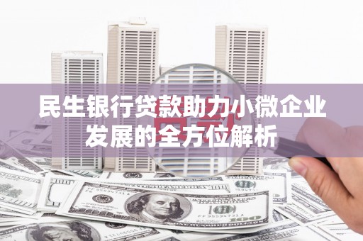 上街民生银行贷款助力小微企业发展的全方位解析