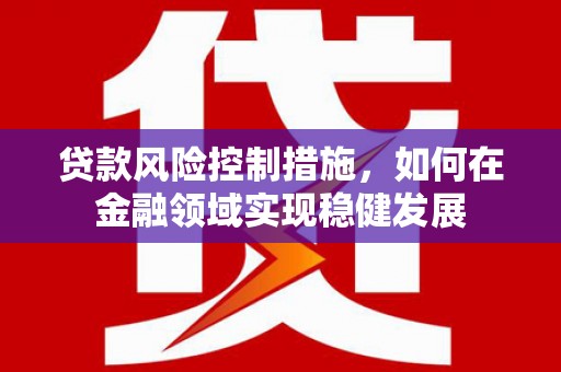 上街贷款风险控制措施，如何在金融领域实现稳健发展