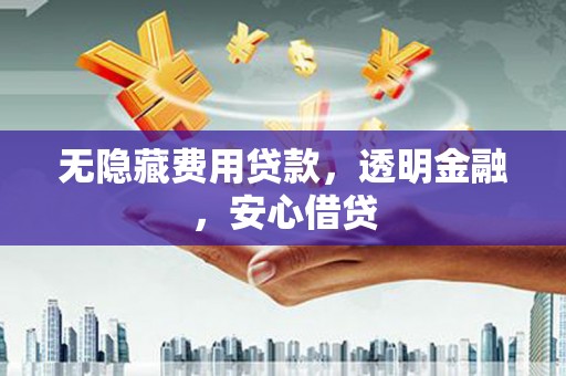 上街无隐藏费用贷款，透明金融，安心借贷
