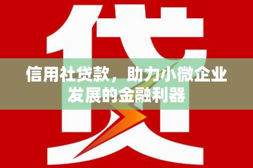 上街信用社贷款，助力小微企业发展的金融利器