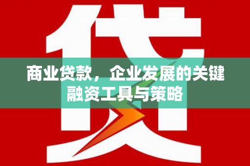 上街商业贷款，企业发展的关键融资工具与策略