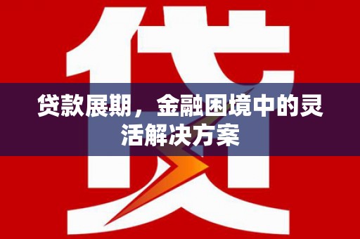 上街贷款展期，金融困境中的灵活解决方案