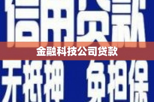 上街金融科技公司贷款