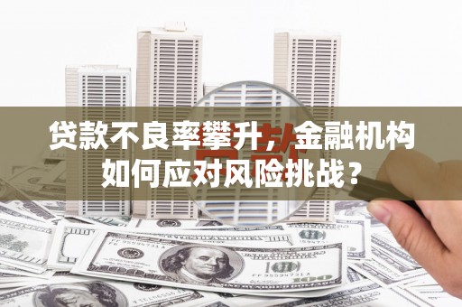 上街贷款不良率攀升，金融机构如何应对风险挑战？