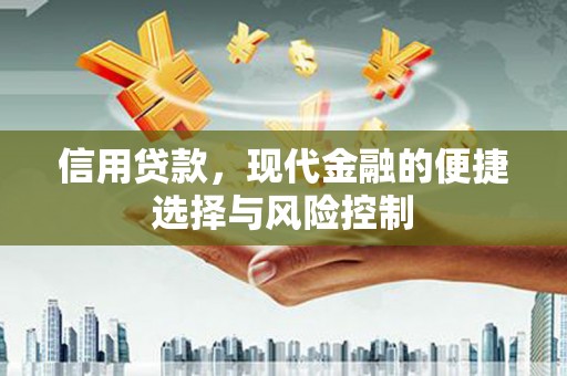 上街信用贷款，现代金融的便捷选择与风险控制