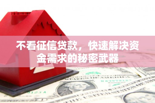 上街不看征信贷款，快速解决资金需求的秘密武器
