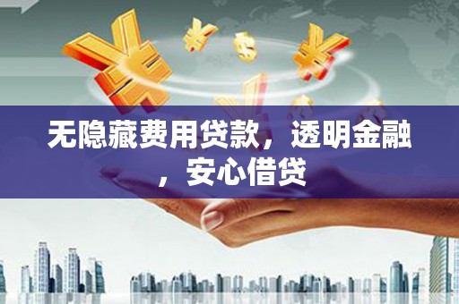 上街无隐藏费用贷款，透明金融，安心借贷