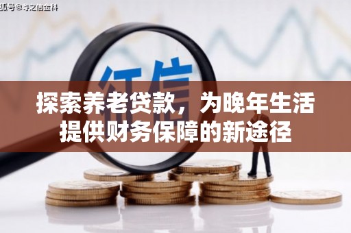 上街探索养老贷款，为晚年生活提供财务保障的新途径