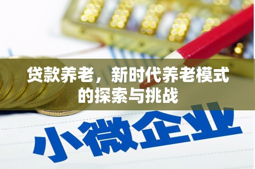 上街贷款养老，新时代养老模式的探索与挑战