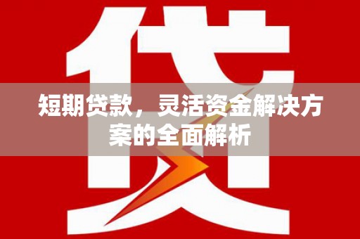 上街短期贷款，灵活资金解决方案的全面解析