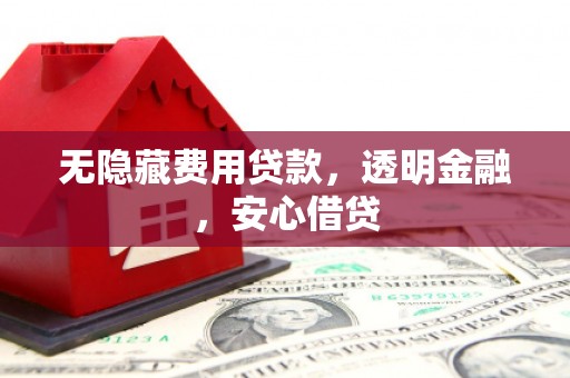 上街无隐藏费用贷款，透明金融，安心借贷