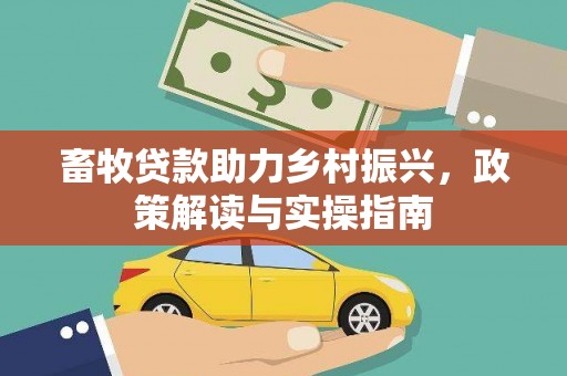 上街畜牧贷款助力乡村振兴，政策解读与实操指南