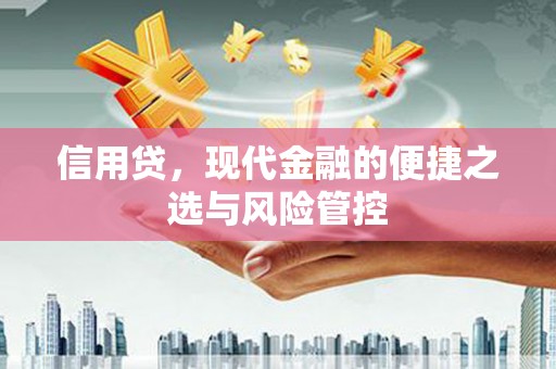 上街信用贷，现代金融的便捷之选与风险管控
