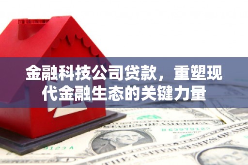 上街金融科技公司贷款，重塑现代金融生态的关键力量
